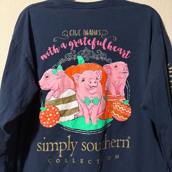 Simply Southern Navy Long Sleeve Shirt - Picture 2 of 5